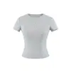 Camiseta de Verão Skims com Estampa Divertida de Bolinhas, Manga Curta, Estilo Doce e Picante, Cintura Marcada, Design Básico Canelado Emagrecedor