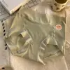 Ropa Interior de Algodón Antibacteriano 7A en la Entrepierna, Seda Helada, Cintura Media-Alta para Mujer, Ligero Control de Abdomen, Sin Costuras, Transpirable, Malla de Encaje, Bragas para Mujer