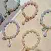 Pulsera de Cristal con Degradado Estilo Bosque Hecha a Mano con Cuentas Joyería de Mano con Borla de Cristal para Mujer Ins Niche Mejor Amiga Venta al Por Mayor
