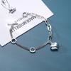 Nova pulseira de prata esterlina S925 feminina estilo coreano joia pulseira de casal presente de aniversário barraca de joias da Coreia do Sul pulseira