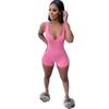 A7102 Sexy Chaleco Europeo y Americano Ajustado Shorts Conjunto de una Pieza para Discoteca