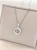 Collar Transfronterizo Europeo y Americano Más Vendido Collar con Letra Inglesa Zirconia Diseño de Lujo Ligero de Nicho Accesorios Versátiles Que No Se Desvanecen