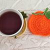 Nuevo Posavasos Tejido Hecho a Mano Transfronterizo de Amazon Calabaza Naranja Halloween Posavasos Aislante Térmico Mantel Protegiendo Mesa Tesoro