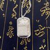 Collar con colgante de sutra de corazón retro de loto con etiqueta de escritura de moda directa de fábrica para hombres, regalos de joyería para amigos