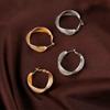 Europa y Estados Unidos transfronterizos retro estilo ins geométricos de metal oro real retorcidos atmosféricos pendientes pendientes fabricantes de joyería Yiwu