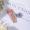 Nuevos accesorios para uñas de celebridad de internet trébol de cuatro hojas lucky grass circonita pegatinas para uñas estilo retro gorgeous color degradado usar en la uña Diamante