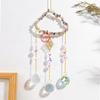 Pingente Apanhador de Sol de Pedras de Cristal Naturais Criativo DIY Sino de Vento de Jardim Nuvem Cristal Estrela Lua Ornamento Pendente
