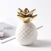 Piña de Cerámica Hojas de Oro Adornos Hucha Manualidades Decorativas Cerámica Transfronteriza Suministro Exclusivo