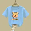 2211# Camiseta de Verano para Niños y Niñas 100% Algodón Manga Corta Nuevo Estilo Infantil Top Holgado Ropa de Verano para Niños Ropa Infantil