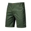 Nuevos shorts de algodón casual de verano transfronterizos para hombre, estilo europeo y americano, rectos de corte ajustado a la rodilla, color liso, ropa de trabajo para hombre, comercio exterior