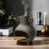 Queimador de Incenso de Cerâmica para Meditação Bandeja Queimador Suporte para Madeira Sagrada de Cerâmica Estilo Zen