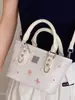 Bolso Cubo Estampado de Mano para Mujer, Nuevo Estilo Coreano Moda Primavera 2026 Bolso de Hombro de Alto Valor, Bolso de Hombro Casual de Moda