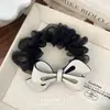Dulce Niña Hada Ácido Acético Lazo Malla Anillo para Cabello Intestino Grueso Sentido Avanzado Ponda Cola de Caballo Tendón de Cuero Cuerda para el Cabello Tocado