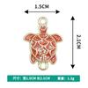 Acessórios para joias DIY padrão de tartaruga pequena gota de óleo liga colar pulseira acessórios de dupla pendência atacado transfronteiriço