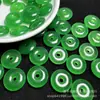 Fundo de Gelo Jade Verde 18mm Pingente com Fecho de Segurança Contas Soltas Joias de Jade Brincos DIY Espaçador de Jade Fabricante Atacado