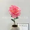 Flor artificial rosa flor de boda diseño de sala de bodas guía de flores para el camino flor interior flor de seda flor artificial exhibición en jarrón fila de flores