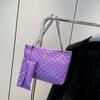 Transfronterizo Nuevo Moda Simple Gran Capacidad Bolso de Hombro Rómbico Pequeño Estilo Chanel Mujeres Bolso Tote Cruzado Conjunto de Dos Piezas
