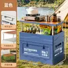 Caja de Almacenamiento Exterior Multifuncional Caja Organizadora de Gran Capacidad Baúl de Camping Caja de Almacenamiento Plegable para Coche de Gran Capacidad