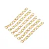 50 Piezas de Material de Cadena de Extensión de Hierro para Hacer Pulseras y Collares, Accesorios de Joyería Hechos a Mano para Bricolaje, Cadena de Extensión Cadena de Ajuste Cola