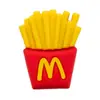 Hambúrguer Batatas Fritas Bebida Lanche Sapatos de Caverna Sapatos de Flor Fivela Acessórios de Desenho Animado Fofos Cola Macia de PVC Fábrica Atacado
