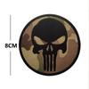 Patch Bordado de Caveira para Produtos Outdoor Transfronteiriços Punisher Braçadeira Velcro Patch Mochila Distintivo
