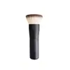 Brocha Plana para Polvos en Azul Profundo, Recomendada para Principiantes, con Cerdas de Fibra Ultrasuaves, Portátil para Fijar el Maquillaje Facial, Brocha de Maquillaje Cangzhou