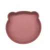 Plato de Cena Nuevo de Silicona con Forma de Oso para Niños de Amazon, Utensilios de Alimentación Complementaria para Bebés y Niños Pequeños en Stock