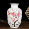Vaso Pequeno de Cerâmica Flor de Pessegueiro com Pontos de Água Estilo Chinês Novo de Jingdezhen Vaso Ornamento Flor e Pássaro Vaso de Templo Presente de Aniversário