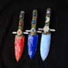 Facas de Pedra Puramente Feitas à Mão, Ferramentas Personalizadas de Pedra Olho de Gato, Lâminas de Pedra Esmaltada, Descascar, Esculpir, Polir, Processamento Decorativo e Enfeites Artesanais