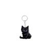 Chaveiro de gato fofo, acessórios de anel redondo de acrílico, pingente de impressão plana 2D dupla face
