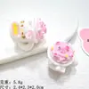 Gato 3D Copo de Leite Coberto de Neve Brinquedo Alimentar Desenho Animado Acessórios de Decoração DIY Cola de Creme Resina Peças Pequenas Kit de Materiais