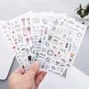 Adesivos Estilo Aquarela Fresca, Diário de Viagem DIY Journal Álbum de Fotos Adesivos, 6 Peças, 20g