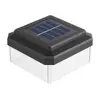 Luminárias solares de pilar para vilas de jardim, luzes solares quadradas para pátio e cercas, postes de luz solares integrados para uso doméstico