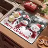 Tapete de Mesa de Natal Transfronteiriço Mais Vendido, Antiderrapante, Resistente ao Desgaste, Tapete Absorvente Doméstico, Tapete Drenante de Terra de Diatomáceas de Secagem Rápida