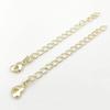 Cadena de extensión con forma de corazón de gota de agua, chapada en oro que preserva el color, hecha a mano, para pulsera, collar, accesorios de joyería