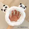 Linda diadema de panda tridimensional, banda para el pelo de cara de animal de dibujos animados, horquilla de broche de muñeca de felpa, tocado infantil, femenino