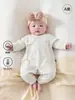 Mono de algodón puro clase A para bebé recién nacido de 0 a 6 meses, mameluco de algodón de colores de manga larga, ropa interior básica unisex para bebé
