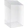 Porta letrero de pared acrílico transfronterizo 8.5x11 Cinta de doble cara Pegatina de pared de plástico transparente Porta letrero de pared de etiqueta de precio transparente