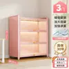 Estantería de acero con puertas de cristal, vitrina para figuras, estantería a prueba de polvo para uso doméstico, armario de almacenamiento para cajas sorpresa, armario metálico