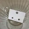 Pendientes Cuadrados Pequeños Minimalistas Moda Tendencia Versátiles Únicos de Nicho Aguja de Plata 925 Elegantes Estilo Coreano para Mujeres~