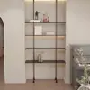 Estante de Almacenamiento Redondo de Aleación de Aluminio Tipo Colgante de Piso a Techo Poste de Soporte Estantería Metálica Soporte de Almacenamiento de Poste Colgante Minimalista