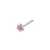 Aço Inoxidável 0,8mm Haste Fina 3mm Zircônia Coração Redondo Stud Piercing Joia Brinco Venda por Atacado