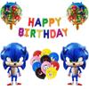 Amazon nuevo estilo Sonic Hedgehog Sonic niño traje de fiesta de cumpleaños Sonic globo de aluminio