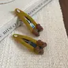 Presilha de Cabelo com Laço de Ursinho Aveludado, Design Minimalista de Nicho, Presilha Twist de Alta Qualidade, Acessório de Cabelo Versátil da Moda Casual para Mulheres