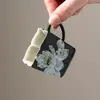 Xícara de Chá com Cabo de Cerâmica Nova Yiyan Zen Lótus de Tinta Pintado à Mão Xícara de Mestre Xícara para Degustação de Chá Feita à Mão Conjunto de Chá Kung Fu Xícara de Chá
