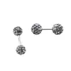 Aretes Shambala Personalizados de Plata Pura S999, Aretes de Bola Redonda Completamente Diamantados, Aretes Espirales, Aretes de Tornillo con Pedrería, Accesorios para Orejas
