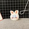 Lindo conejito de peluche llavero niña corazón muñeca de dibujos animados bolso colgante llavero de coche accesorios de regalo