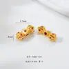 Cuentas Mini de Oro Antiguo Lingote de Oro Nudo Chino Plato de Deseos Auspiciosos Anillo Pequeño Pulsera Pulsera DIY Collar