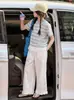 Traje de Manga Corta para Niñas, Ropa Nueva de Verano, Camiseta a Rayas para Niños Mayores, Elegante Conjunto Deportivo Casual de Dos Piezas para Verano para Niñas