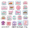Pegatinas de Tela Bordadas para Computadora Nuevas Transfronterizas Pegatinas Rectangulares con Letras Inglesas Etiquetas Bordadas Decorativas para Ropa, Sombreros
